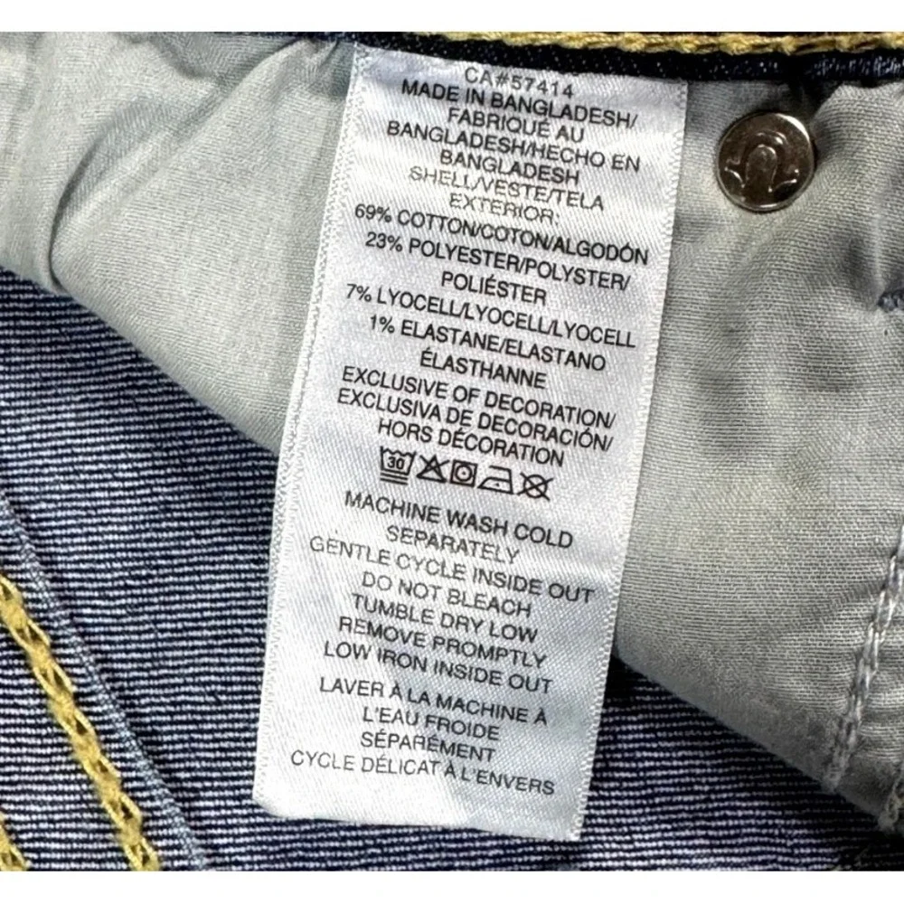 True Religion Rocco Relaxed Skinny‎ Jeans Men's W36 L32 Dark Wash Denim
